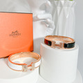 Hermes Clic H 玫瑰金手環 手鐲 黑_6