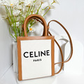 CELINE 帆布拼接 手提斜背袋