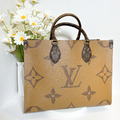 LOUIS VUITTON LV 雙色老花托特包_2