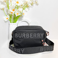 BURBERRY 素黑尼龍斜背包_2