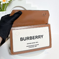 BURBERRY 帆布拼接郵差包_2