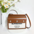 BURBERRY 帆布拼接郵差包