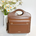 BURBERRY 皮革焦糖手提袋 23cm