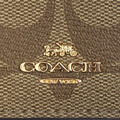 COACH 老花零錢袋三折短夾 淺咖_5