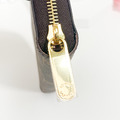 LOUIS VUITTON LV 經典老花金屬拉鍊長夾 粉_3