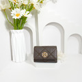 TORY BURCH TB 專櫃款 Willa 菱格卡包 大象灰
