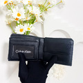 Calvin Klein CK立體LOGO 防刮皮革零錢袋短夾+小卡夾_1