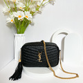 Saint Laurent Paris YSL 流蘇相機包 黑金