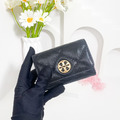 TORY BURCH TB 專櫃款 Willa 菱格卡包 亮黑_2
