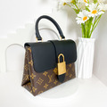 LOUIS VUITTON LV LOCKY BB 鎖頭小手提包 黑_4