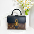 LOUIS VUITTON LV LOCKY BB 鎖頭小手提包 黑