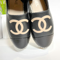 CHANEL 香奈兒 經典草編鞋 黑_3