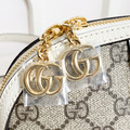 GUCCI GG Supreme 貝殼包 白_3