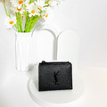 Saint Laurent Paris YSL 對開零錢袋短夾 啞光黑
