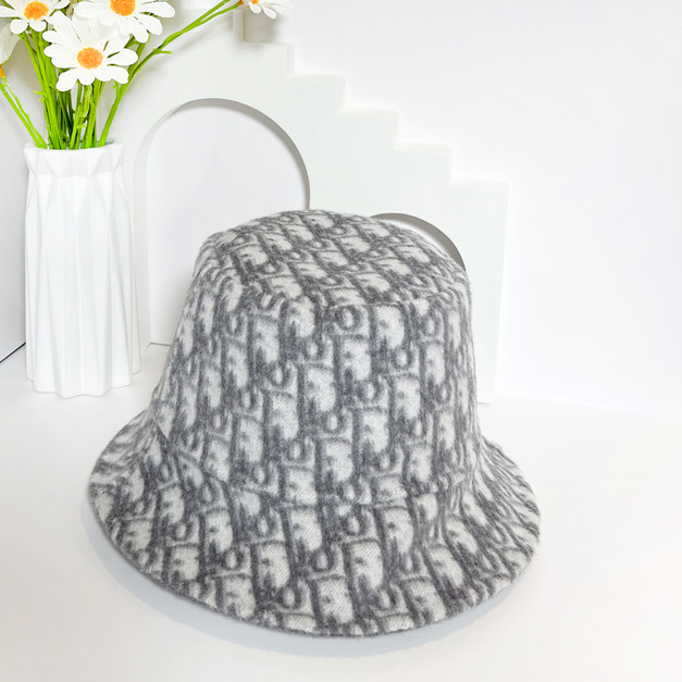 DIOR 雙面 CHIC 窄檐漁夫帽 灰