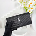 Saint Laurent Paris YSL 信封長夾 啞光黑_2