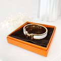Hermes Clic H 玫瑰金手環 手鐲 白_5