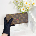 LOUIS VUITTON LV EMILIE 長夾 紫紅豆_4