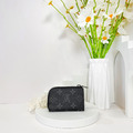 LOUIS VUITTON LV 黑老花拉鍊零錢包_5