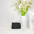 LOUIS VUITTON LV 黑老花拉鍊零錢包