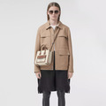 BURBERRY 帆布拼接托特包 23cm_8