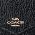 COACH 正櫃 經典LOGO 三折短夾 黑_4