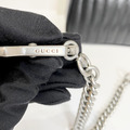 GUCCI GG Marmont 馬夢手提包 21cm 黑銀_5