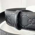 GUCCI 壓印老花皮帶 4cm_5