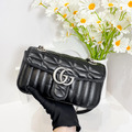 GUCCI GG Marmont 馬夢單肩包 22cm 黑銀_8