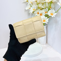 BOTTEGA VENETA BV 編織三折短夾 奶油色_3