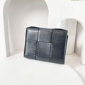 BOTTEGA VENETA BV 編織三折短夾 黑_2