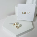 DIOR 珍珠夾式耳環