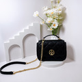 TORY BURCH TB 菱格郵差包 小號 黑