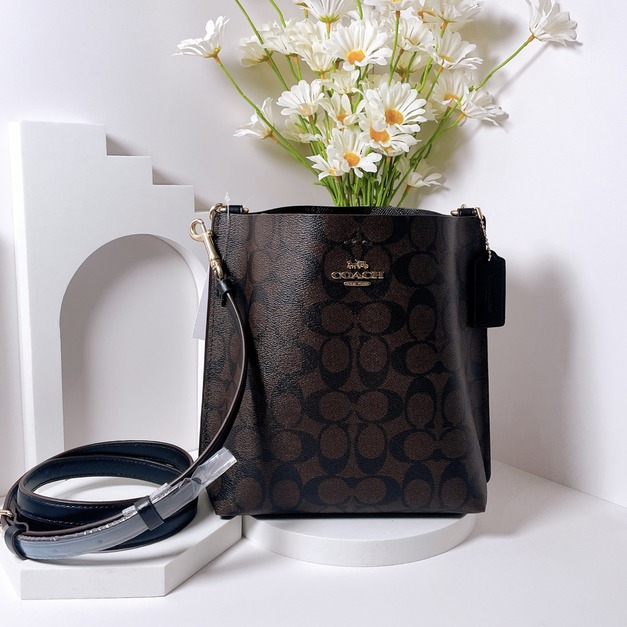 COACH Mollie 小水桶 咖老花