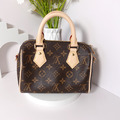 LOUIS VUITTON LV SPEEDY 20 黑米背帶_2