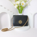 TORY BURCH TB 金屬大簍空LOGO WOC 黑金