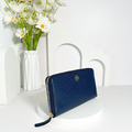 TORY BURCH TB 拉鍊長夾 藏藍_4