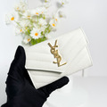Saint Laurent Paris YSL 信封卡包 白金_3