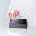 LOUIS VUITTON LV 老花拼黑手拿錢袋_2
