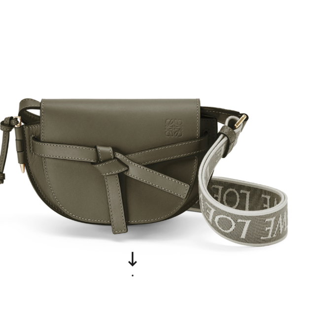 LOEWE Mini Gate Dual 柔軟小牛皮和提花手袋