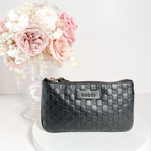 GUCCI GG壓印 鑰匙零錢包