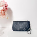 LOUIS VUITTON LV黑灰老花鑰匙零錢包