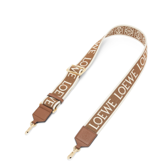 LOEWE Anagram 提花和小牛皮錶帶 焦糖色