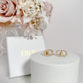 DIOR PETIT 經典CD滿鑽耳環_3