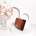 LOEWE Anagram 卵石紋小牛皮 三折短夾 焦糖色_2