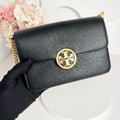 TORY BURCH TB 荔枝皮鏈包 黑金_4