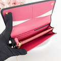 PRADA Saffiano 皮革掀蓋長夾 黑/芙蓉_5