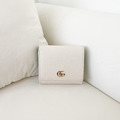 GUCCI 皮革中夾 白