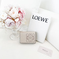 (NG) LOEWE 牛皮三折短夾 象牙白