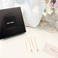 YSL 金屬穿線耳環_5